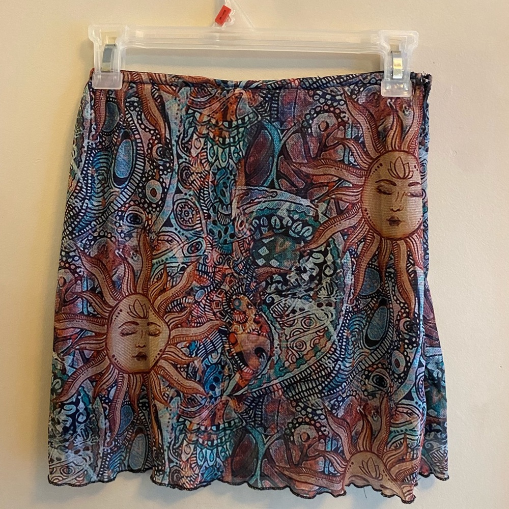 mini skirt with a beautiful print
